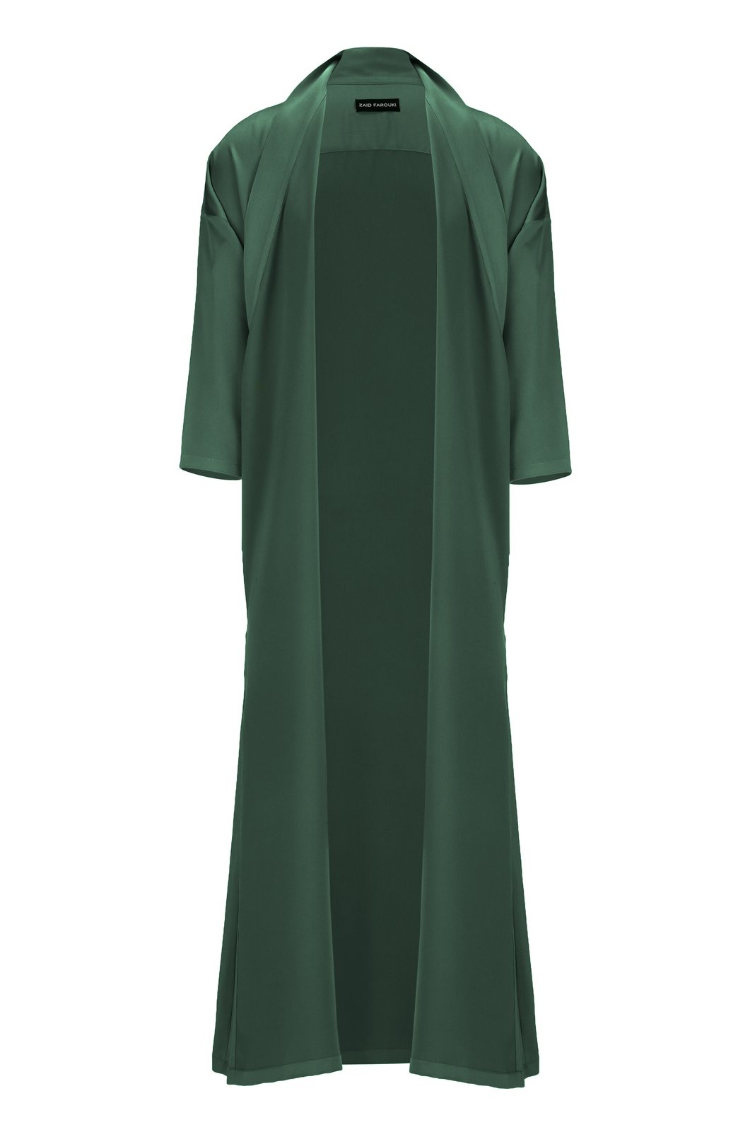 Forest Green Tie Detail Bisht - ZAID FAROUKI