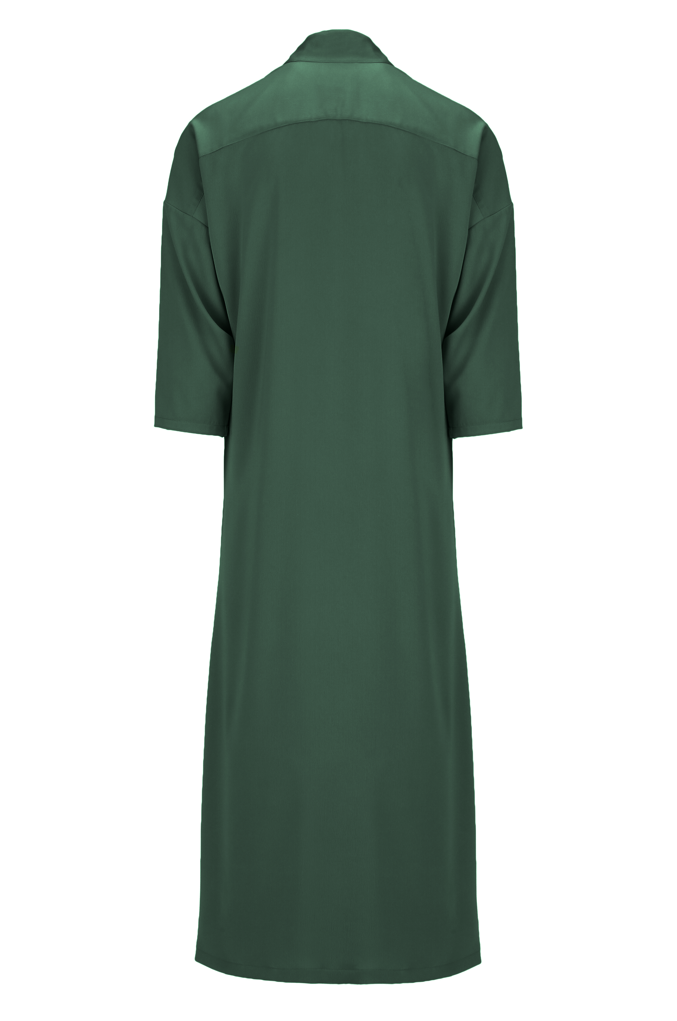 Forest Green Tie Detail Bisht - ZAID FAROUKI