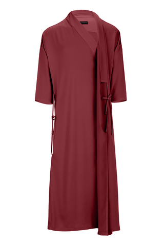 Blood Red Tie Detail Bisht - ZAID FAROUKI