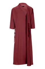Blood Red Tie Detail Bisht - ZAID FAROUKI