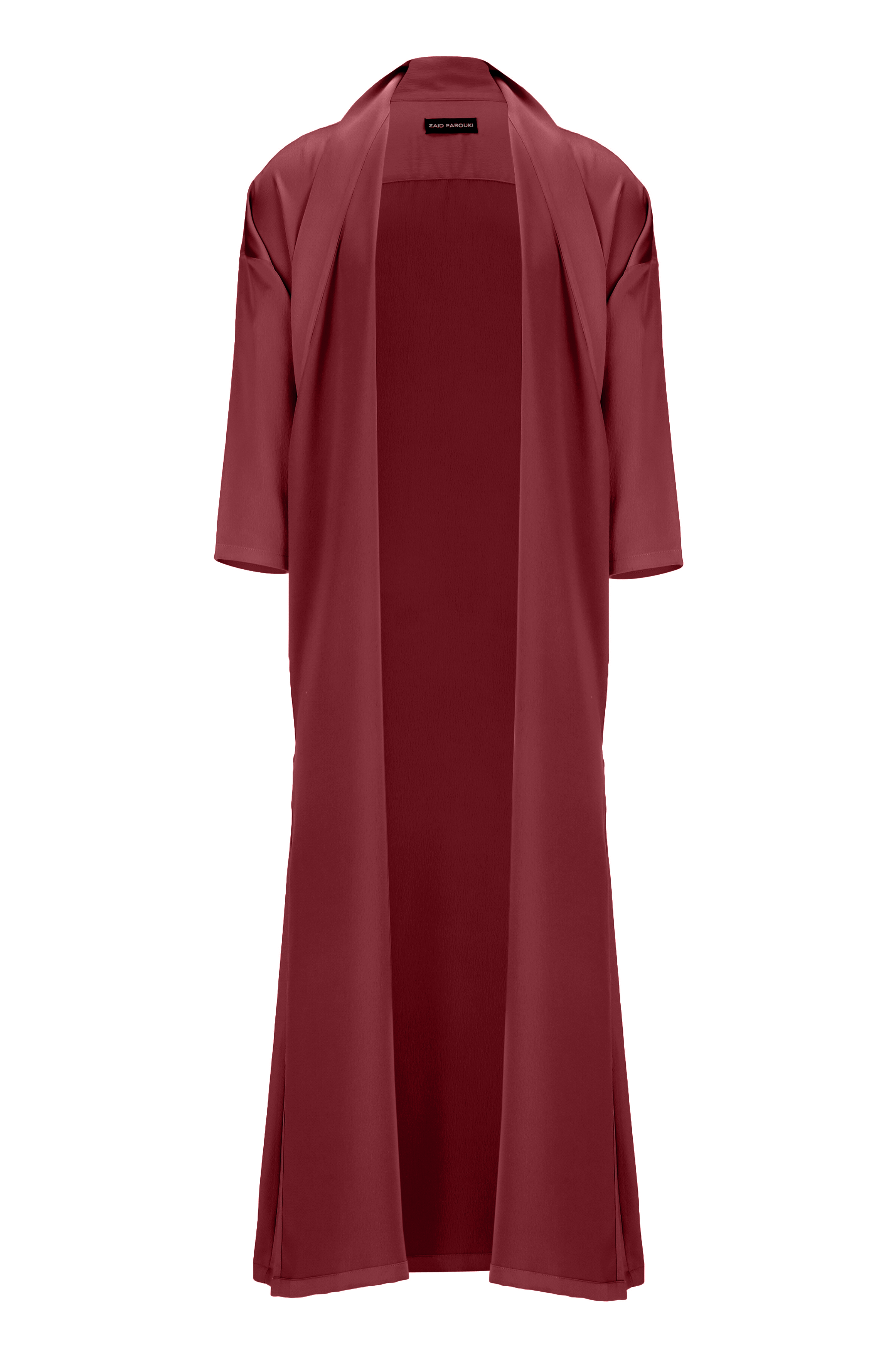 Blood Red Tie Detail Bisht - ZAID FAROUKI