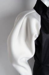Zip-Up Black Leather Dress - ZAID FAROUKI