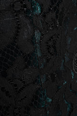 Black Lace Emerald Velvet Suit - ZAID FAROUKI