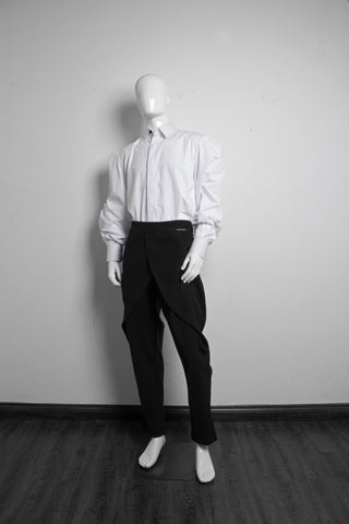 Asymmetrical Drape Trousers