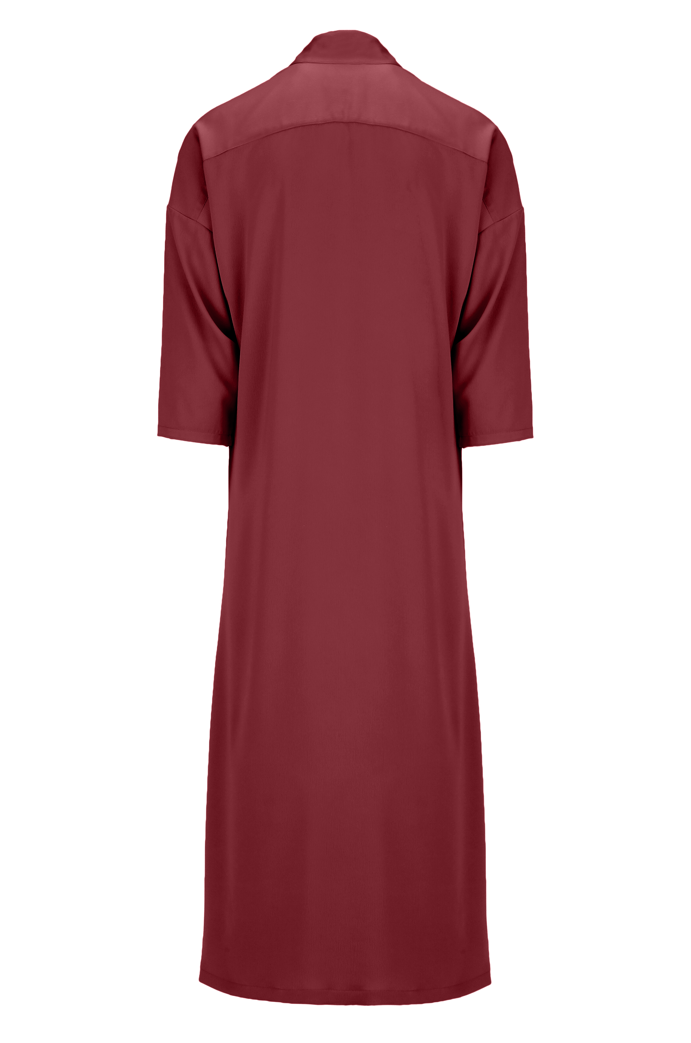 Blood Red Tie Detail Bisht - ZAID FAROUKI