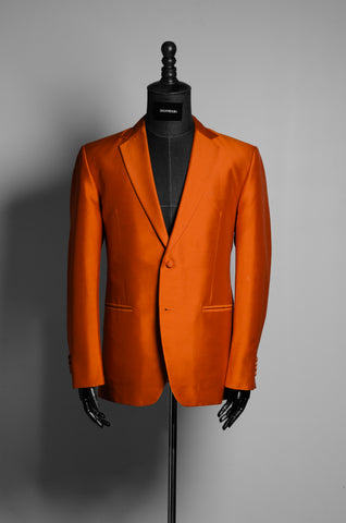 Orange Silk Suit - ZAID FAROUKI