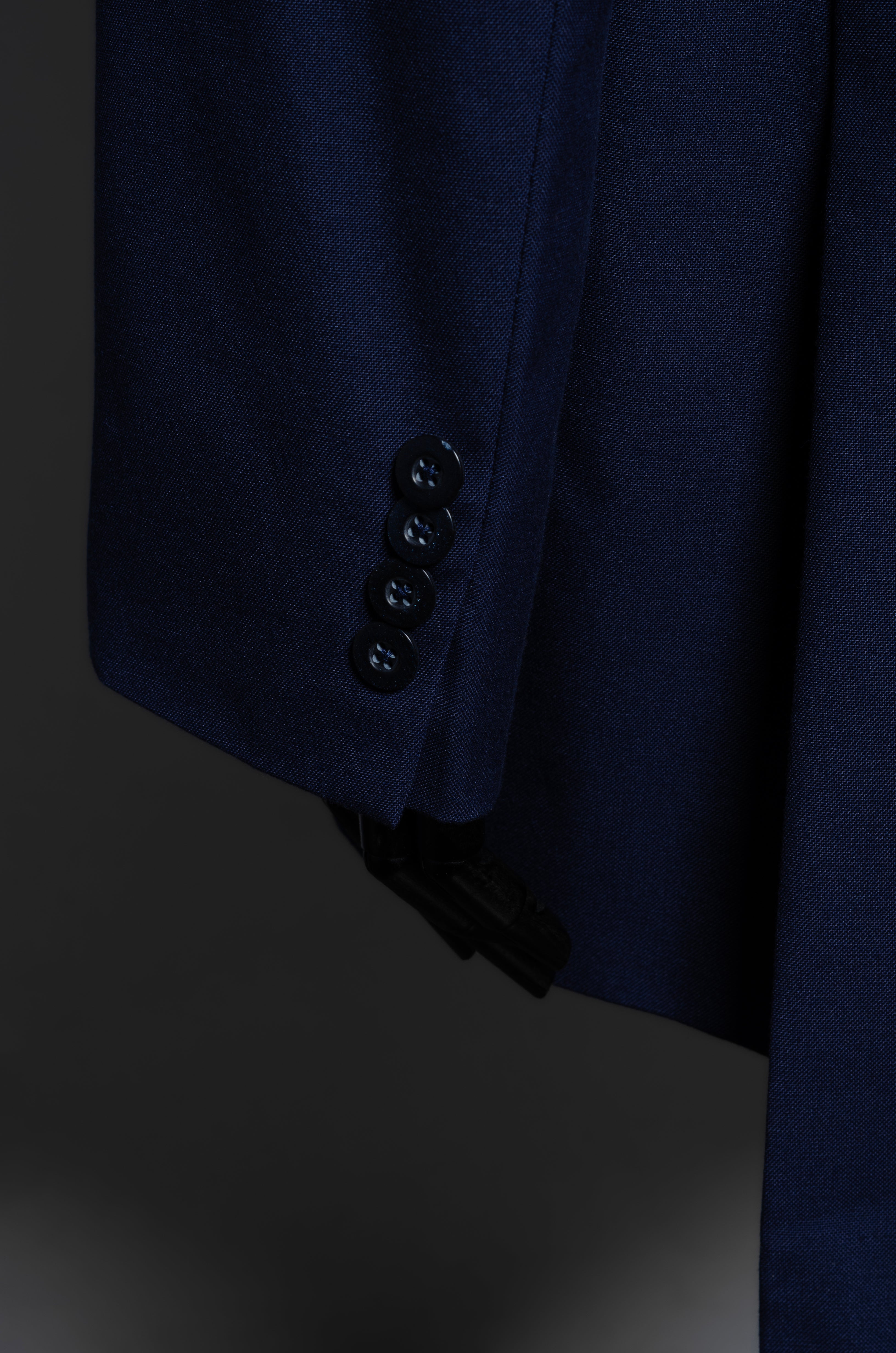 Asymmetrical Navy Suit