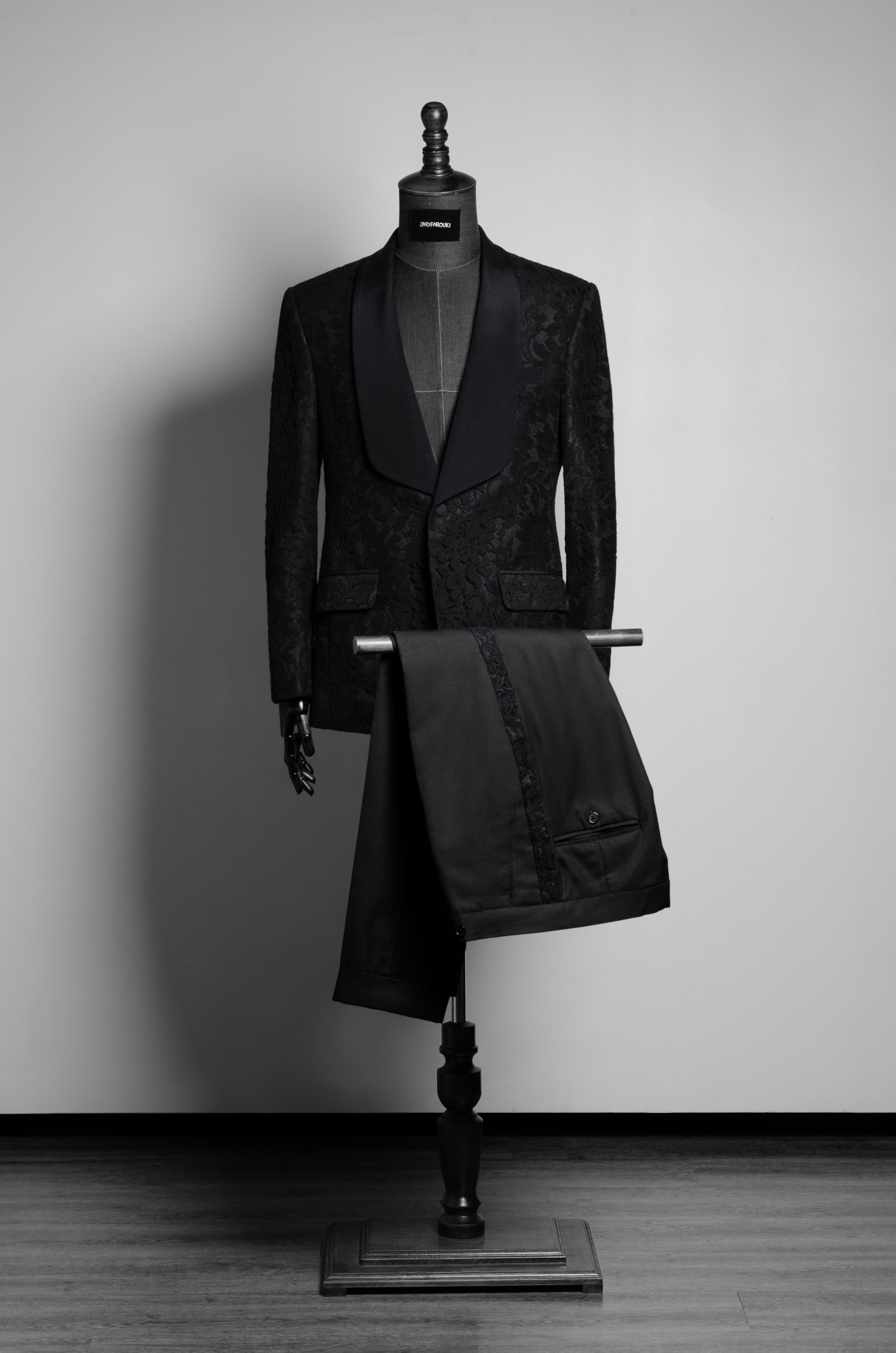Black Lace Suit - ZAID FAROUKI
