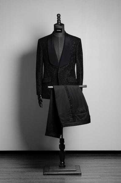 Desired With Class - Black Lace Suit