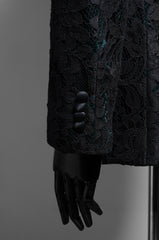 Black Lace Emerald Velvet Suit - ZAID FAROUKI