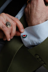 Embroidered Watermelon Cufflinks