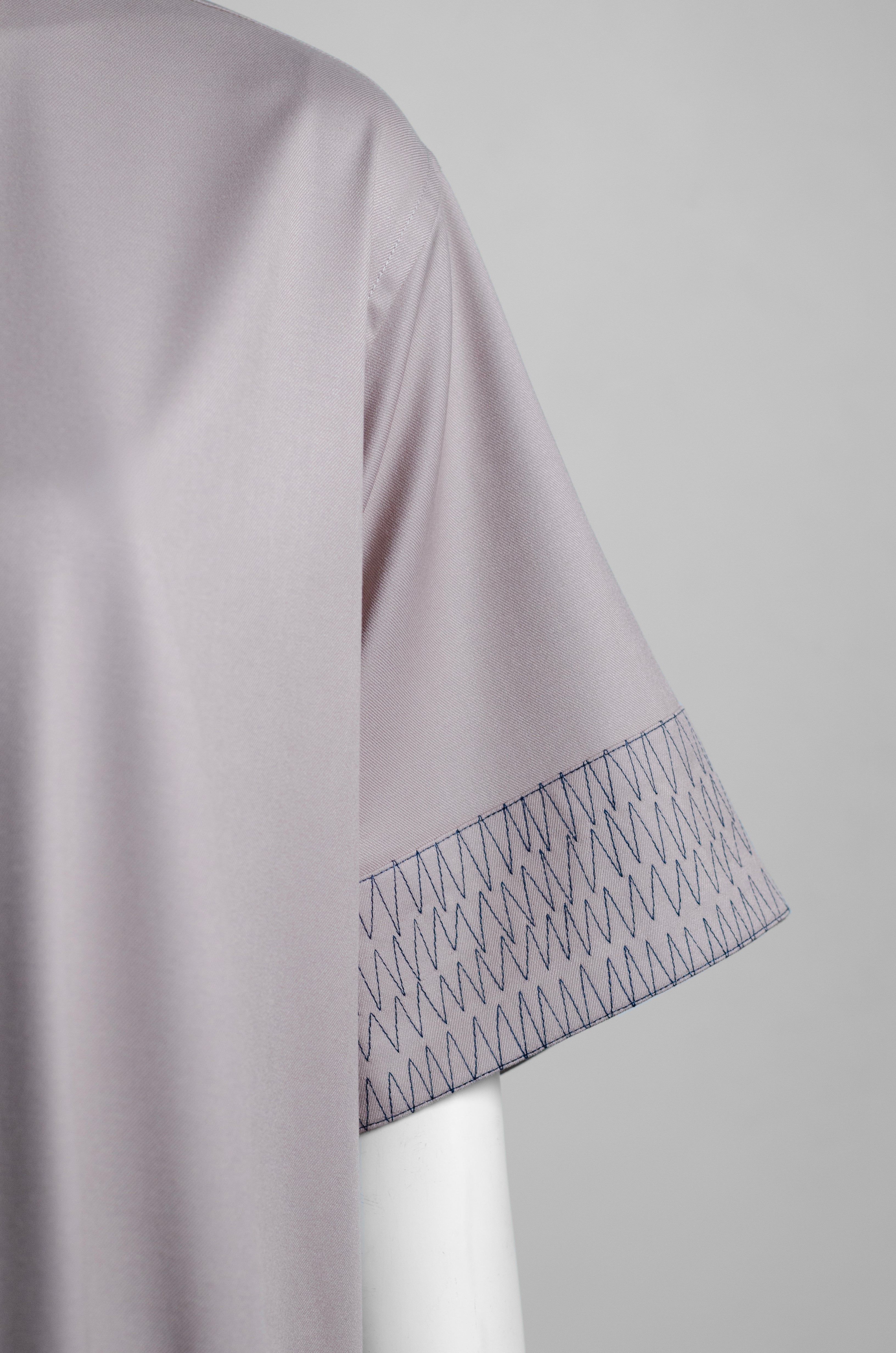 The Wadi Abaya – Taupe Zig-Zag Stitch Edition