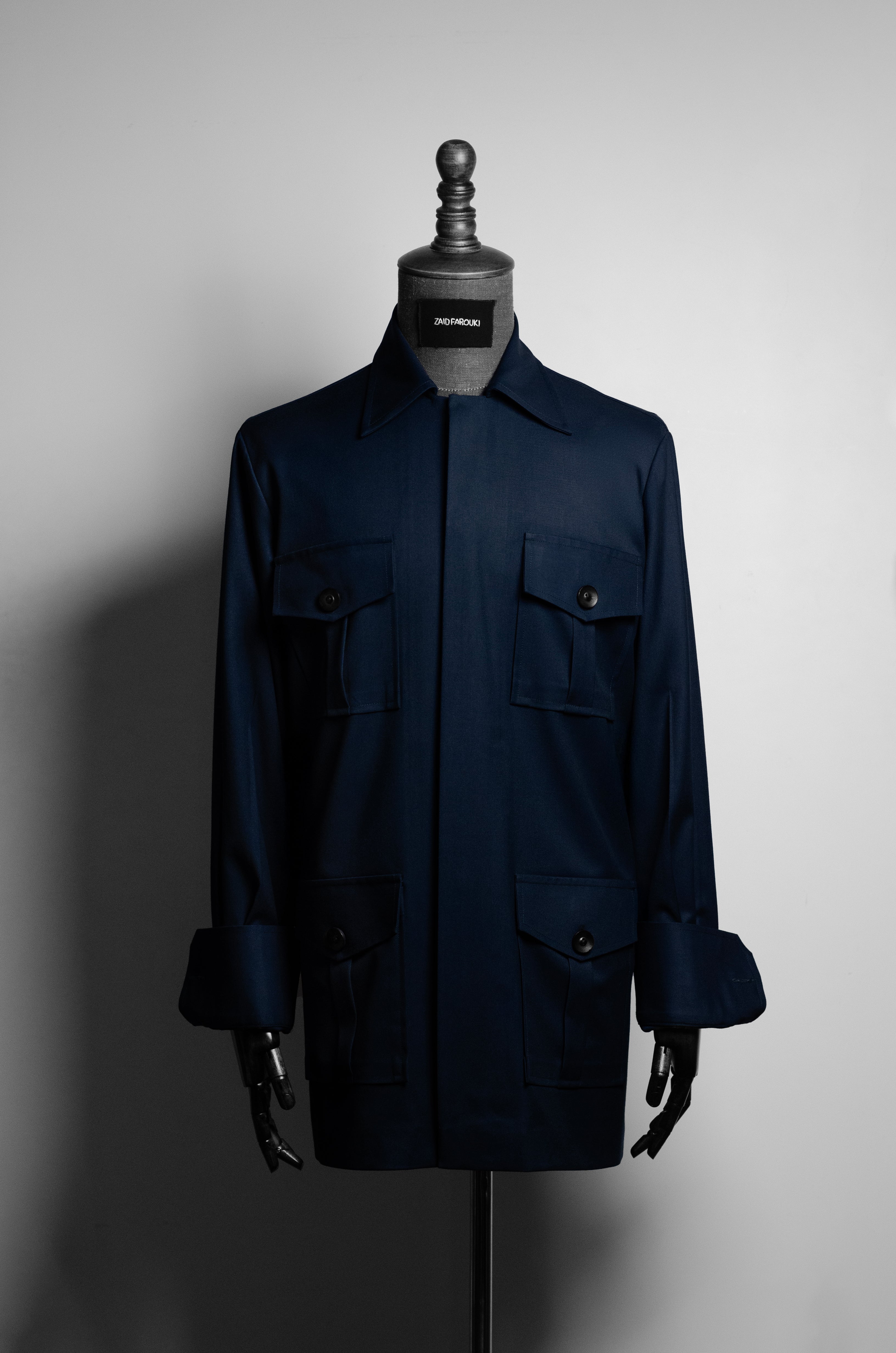 The Blue Field Jacket – Classic Belted Edition