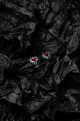 Crystal Heart Watermelon Cufflinks