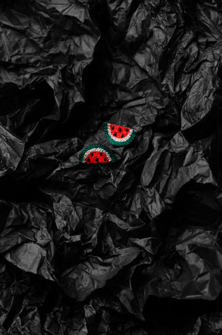 Embroidered Watermelon Cufflinks