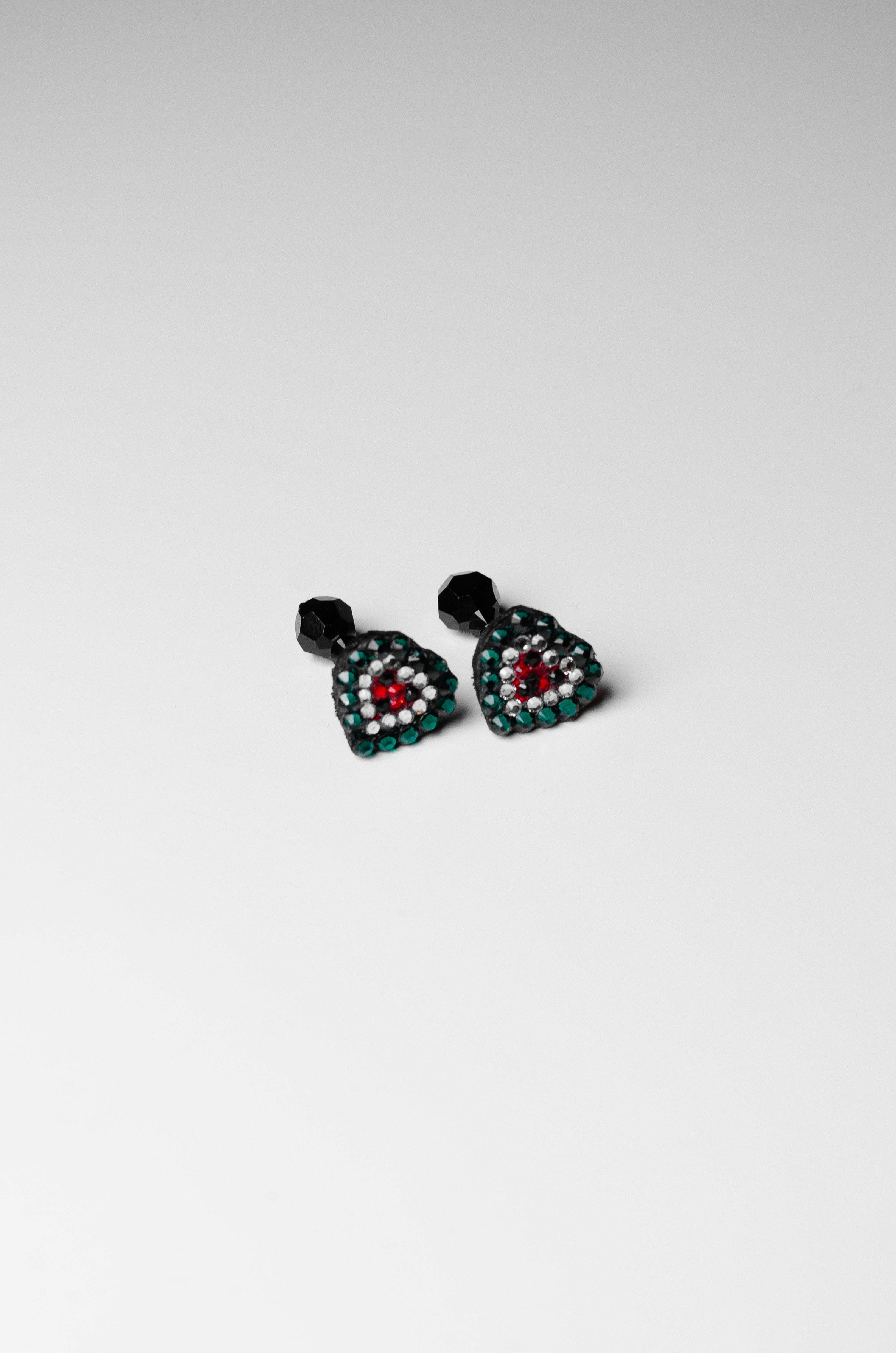 Crystal Heart Watermelon Cufflinks