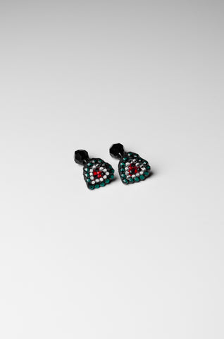 Crystal Heart Watermelon Cufflinks