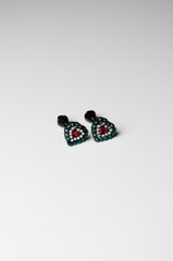 Crystal Heart Watermelon Cufflinks