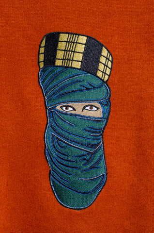 Orange Motif Sweater - ZAID FAROUKI