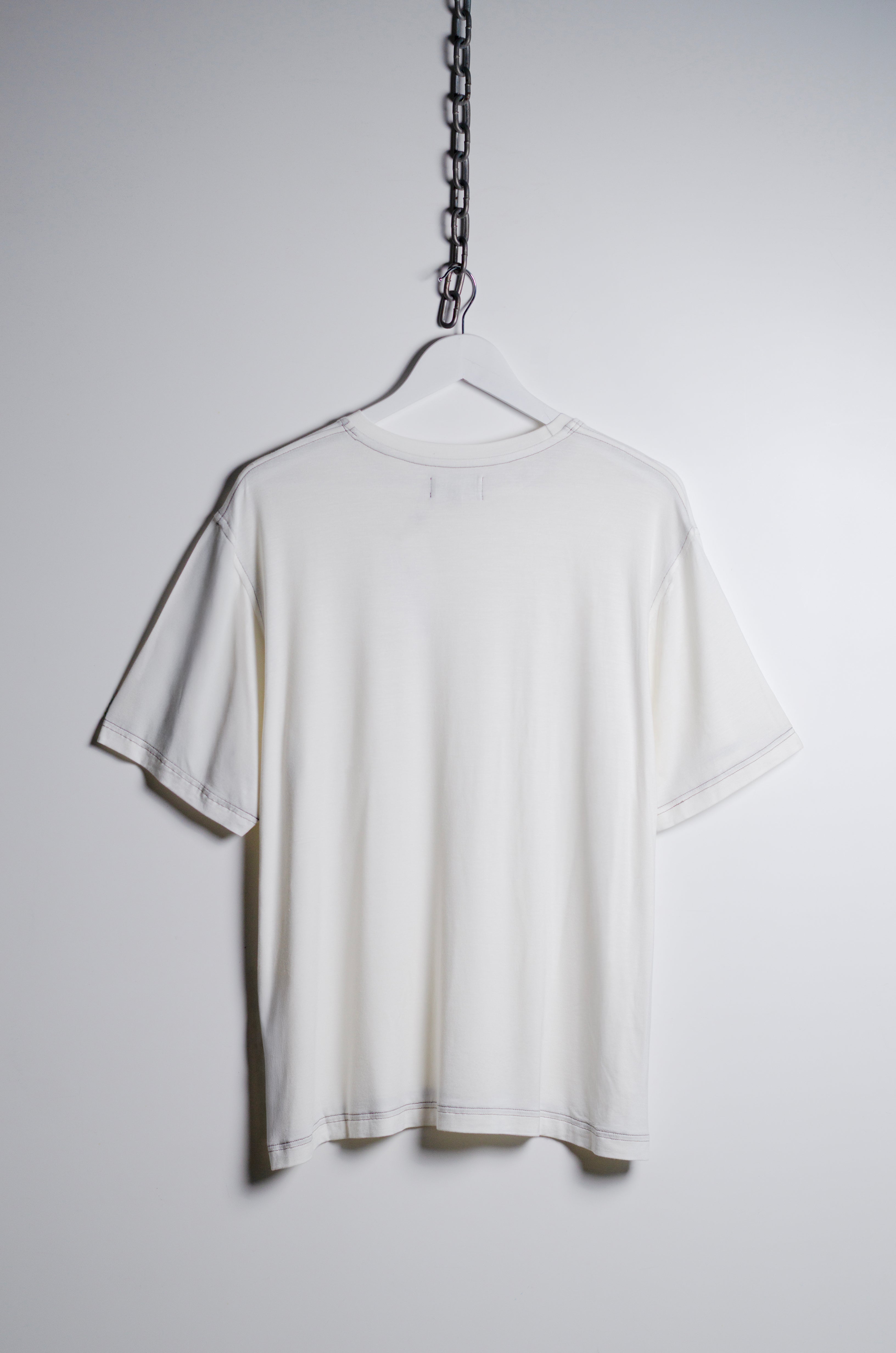 Contrast Stitch White T-shirt