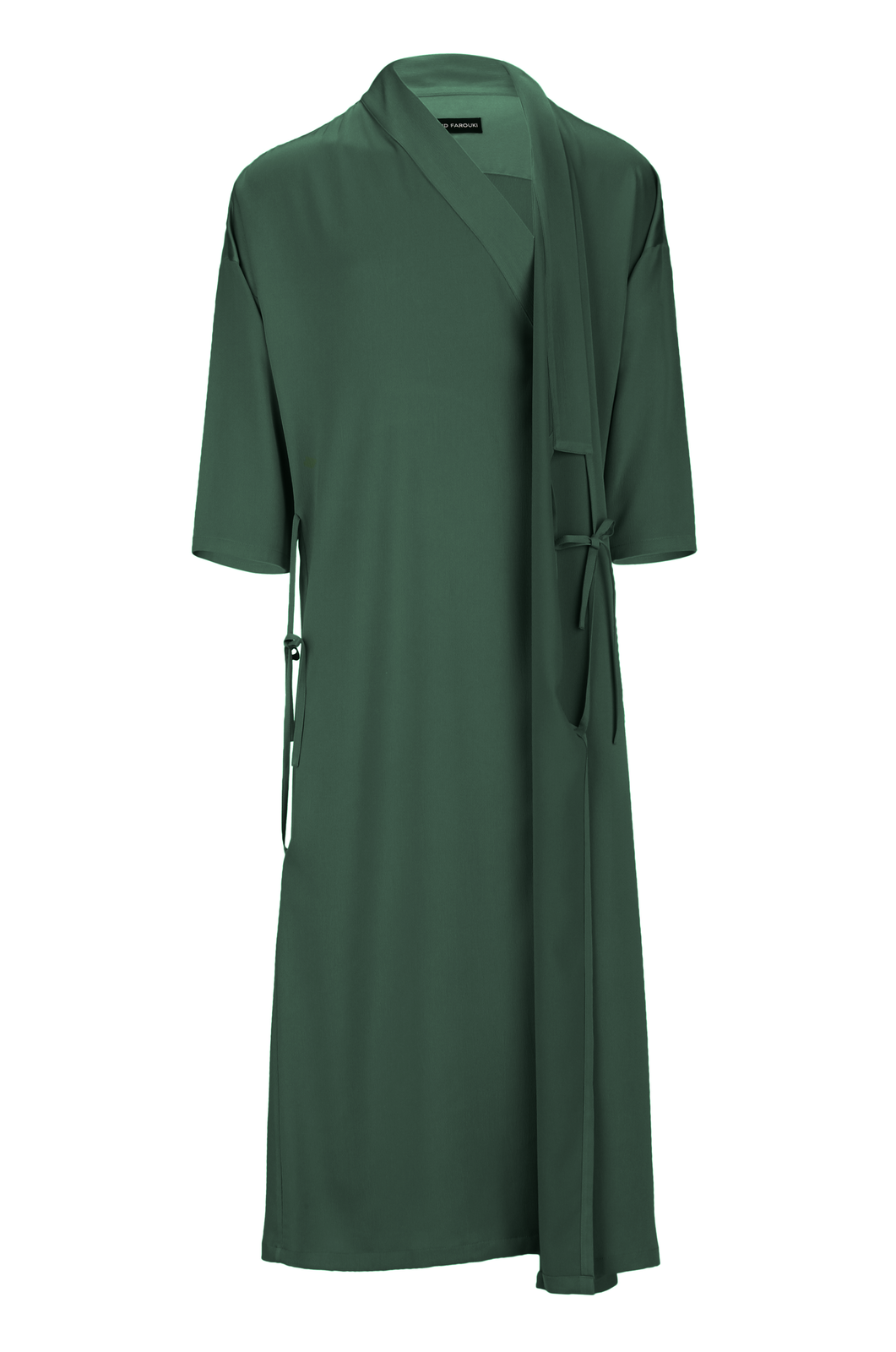 Forest Green Tie Detail Bisht - ZAID FAROUKI