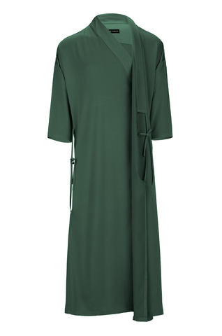 Forest Green Tie Detail Bisht - ZAID FAROUKI