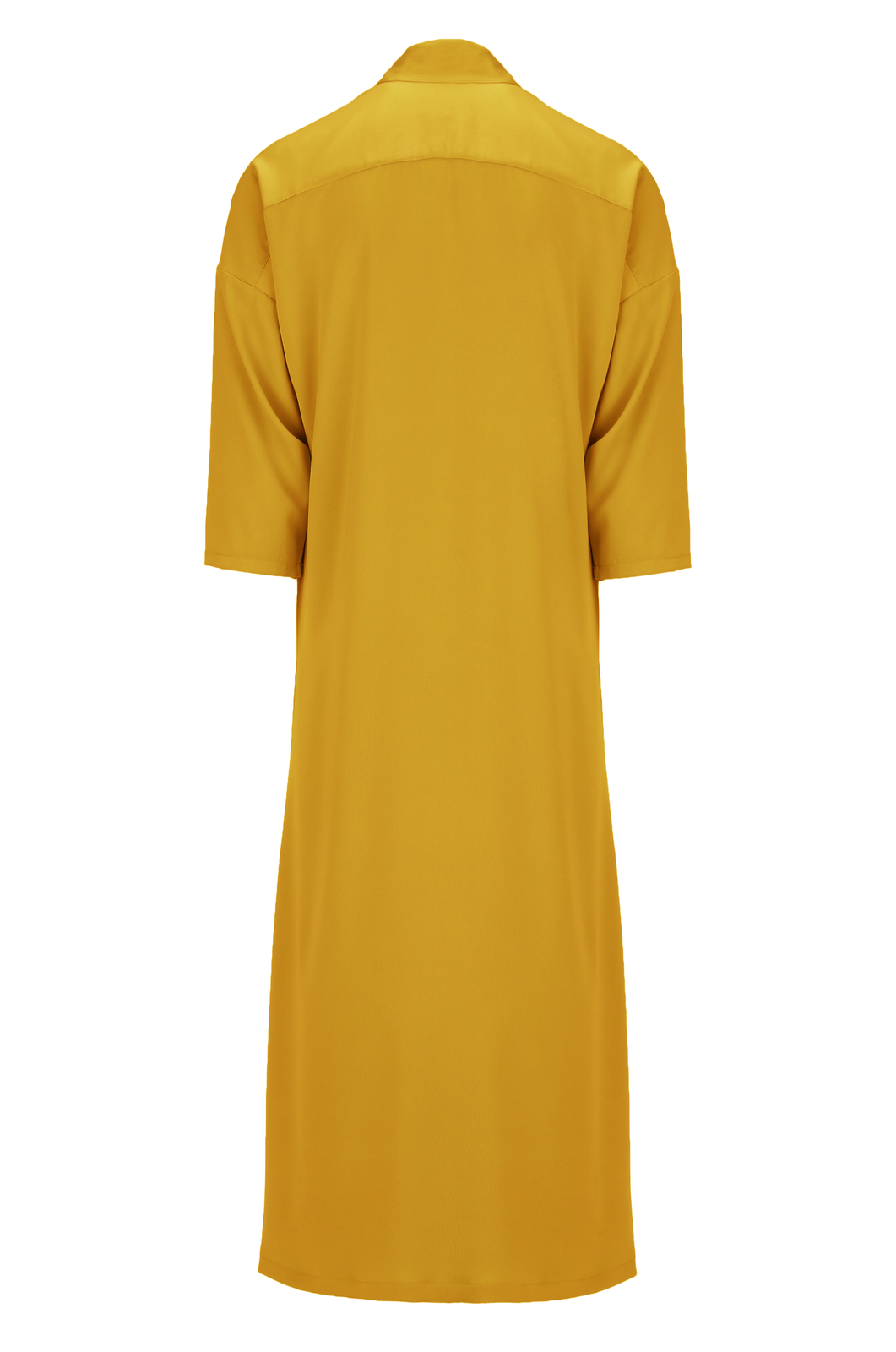 Amber Yellow Tie Detail Bisht - ZAID FAROUKI