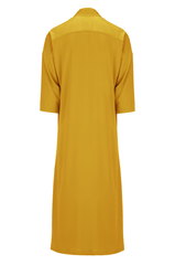 Amber Yellow Tie Detail Bisht - ZAID FAROUKI
