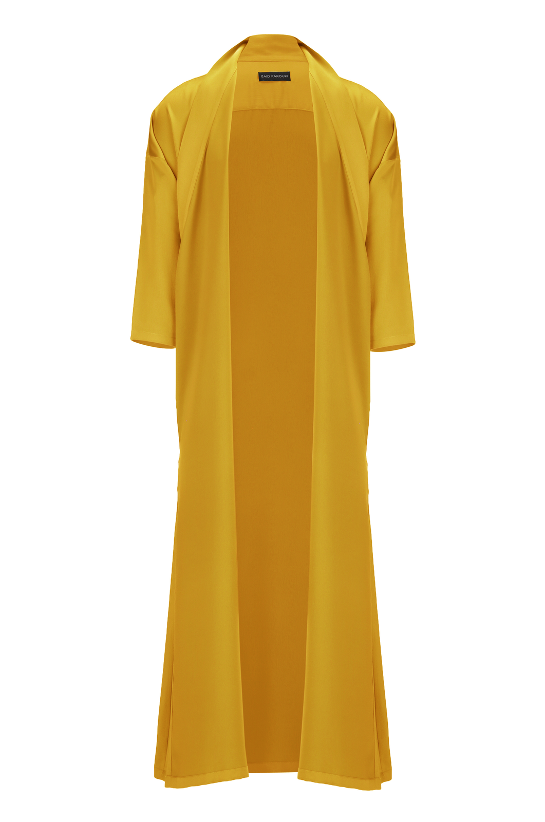Amber Yellow Tie Detail Bisht - ZAID FAROUKI