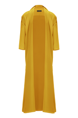 Amber Yellow Tie Detail Bisht - ZAID FAROUKI