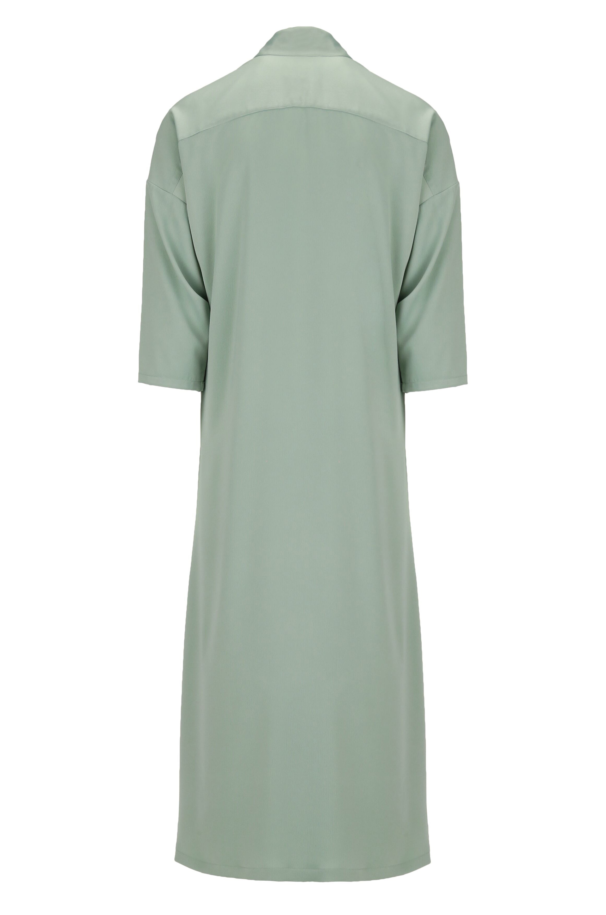 Teal Tie Detail Bisht - ZAID FAROUKI
