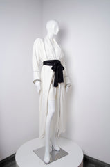 White Pyjama Chic Robe - ZAID FAROUKI