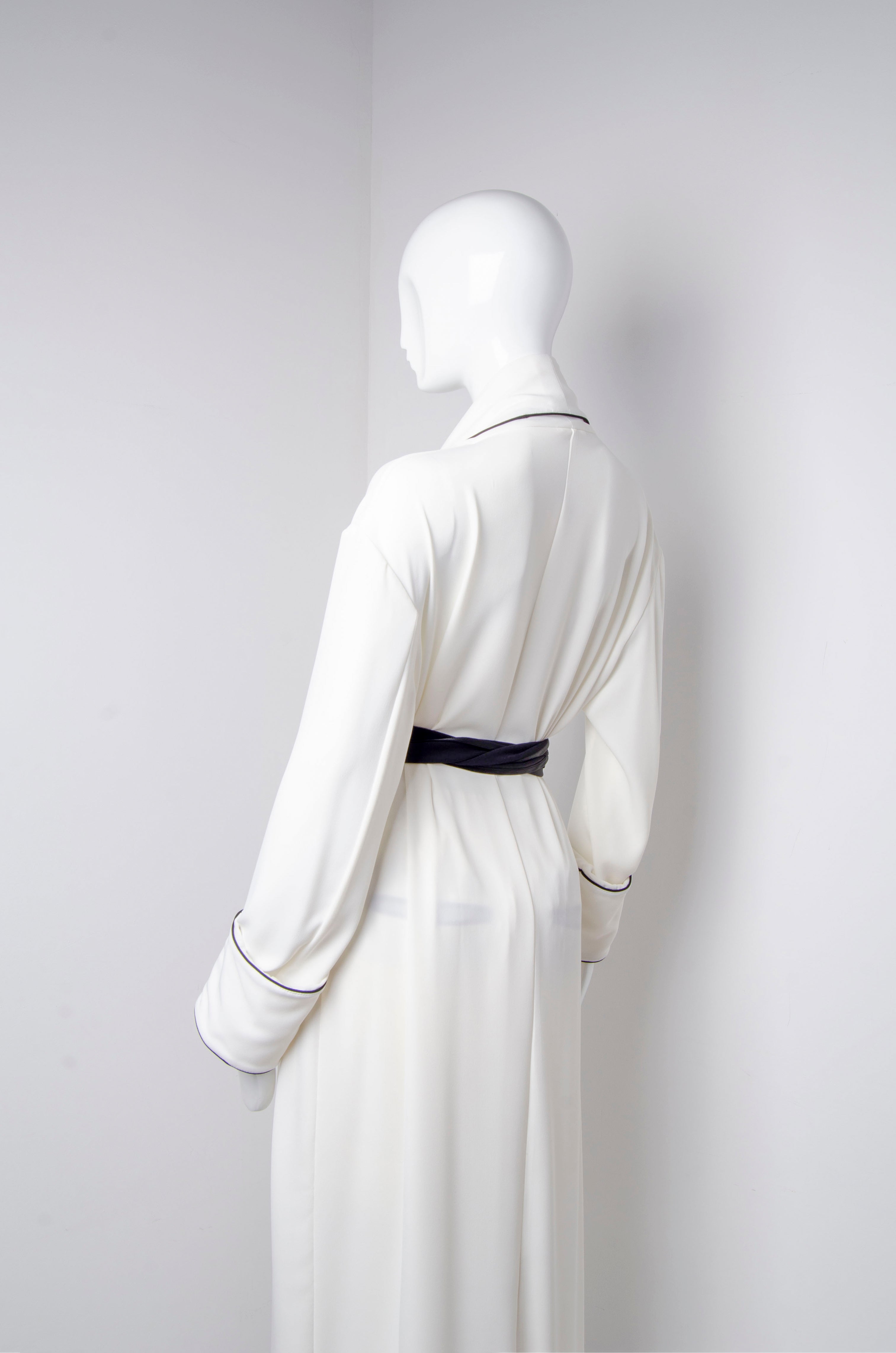 White Pyjama Chic Robe - ZAID FAROUKI