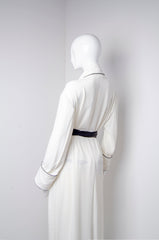 White Pyjama Chic Robe - ZAID FAROUKI