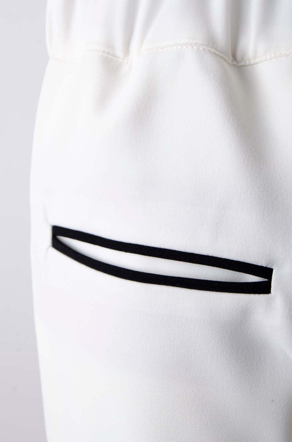 White Pyjama Chic Pants - ZAID FAROUKI