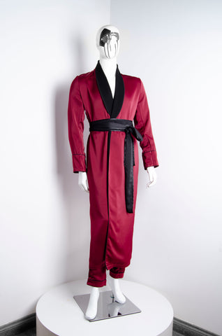Blood Red Pyjama Chic Robe - ZAID FAROUKI