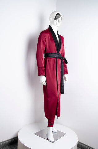 Blood Red Pyjama Chic Robe - ZAID FAROUKI