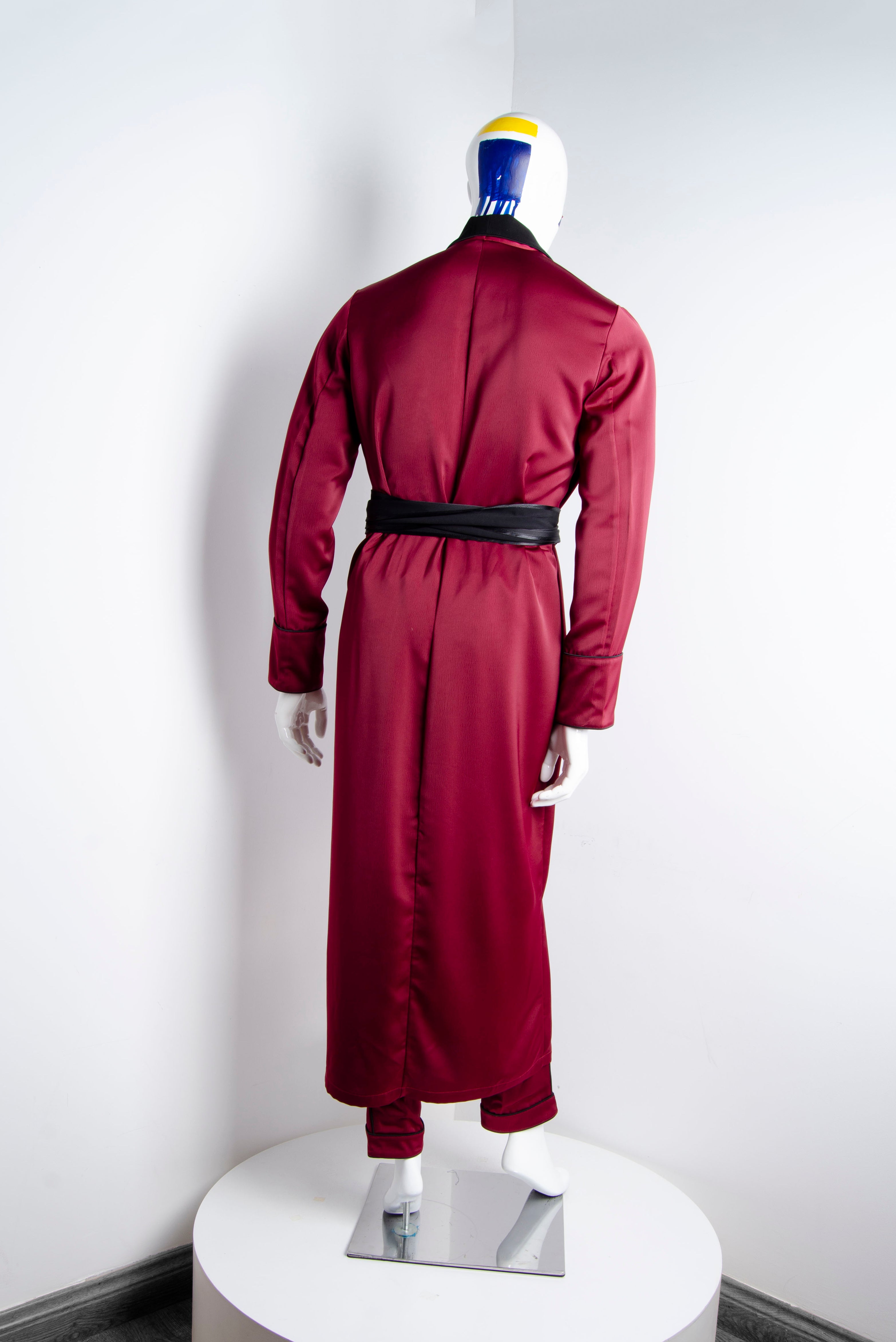Blood Red Pyjama Chic Robe - ZAID FAROUKI