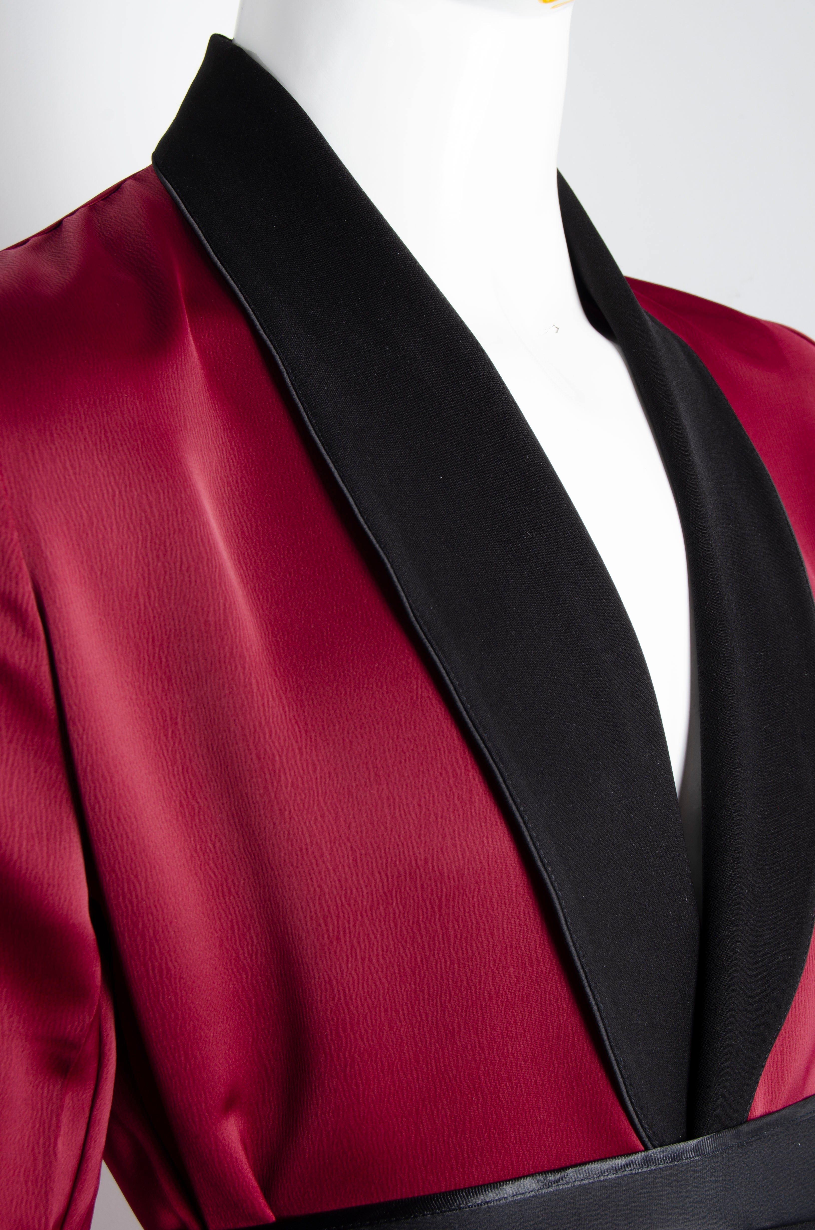 Blood Red Pyjama Chic Robe - ZAID FAROUKI