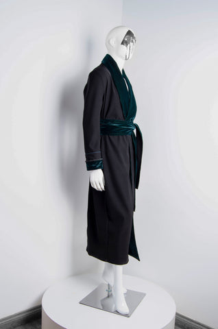 Black Pyjama Chic Robe - ZAID FAROUKI