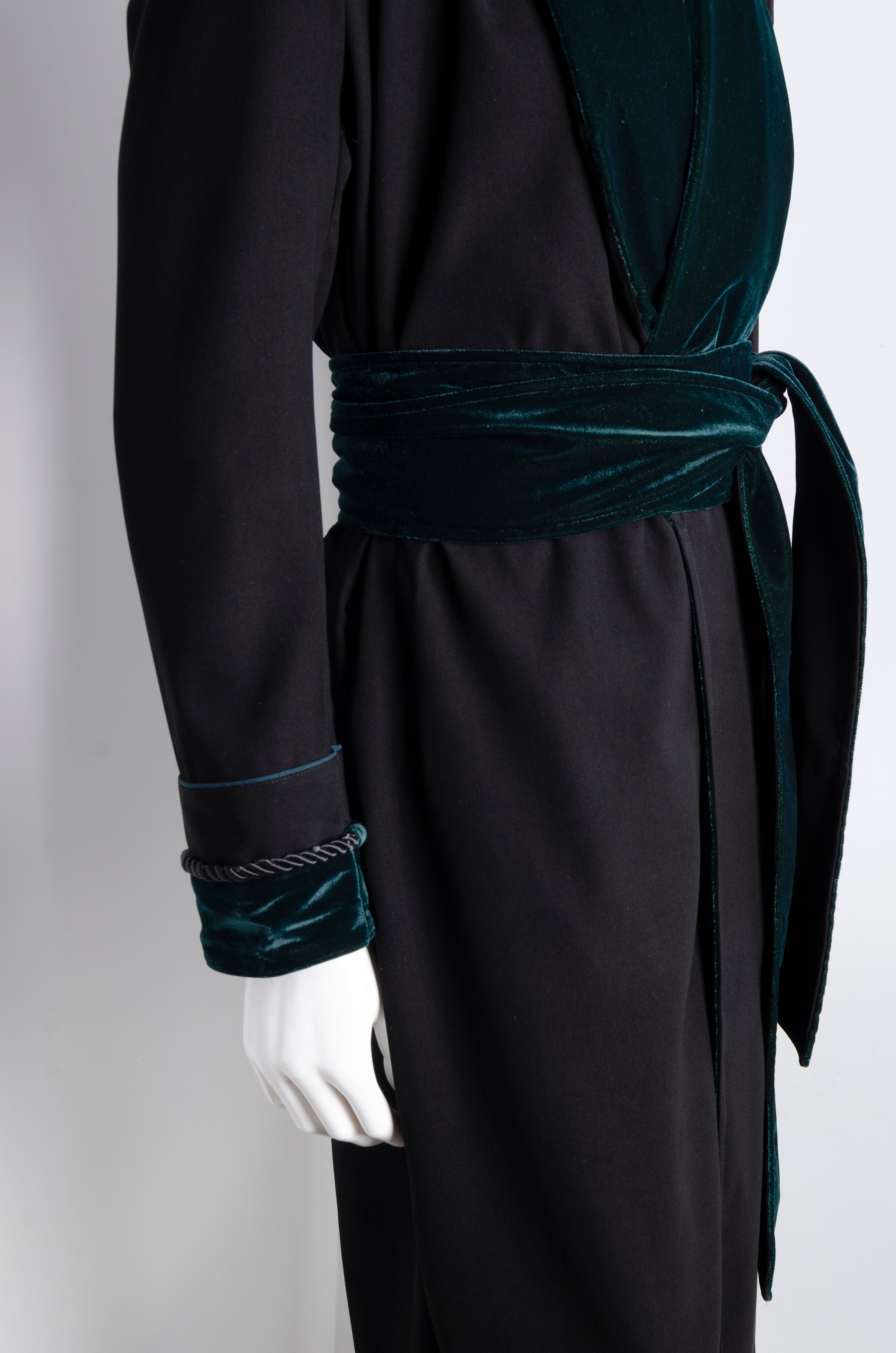 Black Pyjama Chic Robe - ZAID FAROUKI