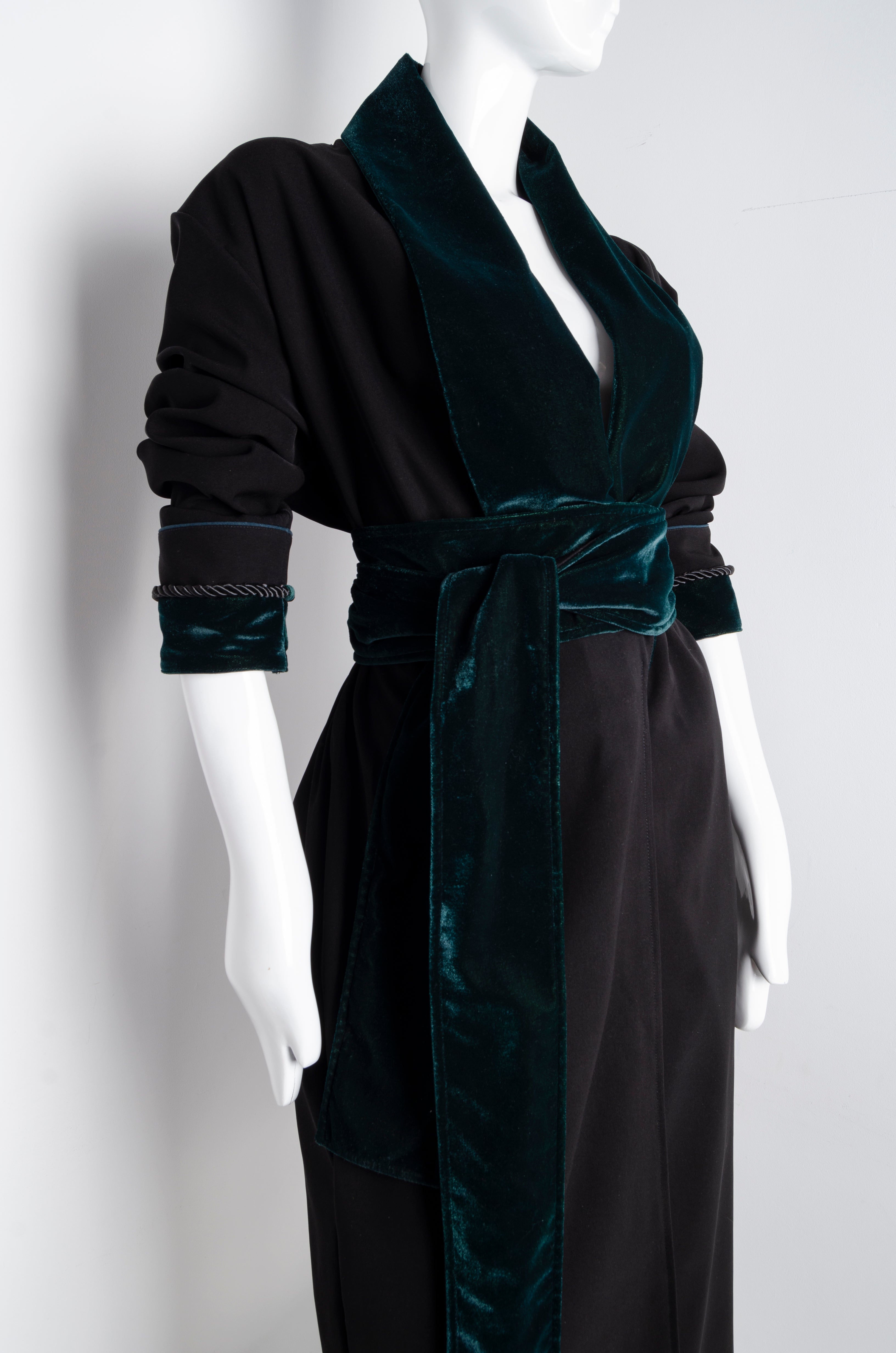 Black Pyjama Chic Robe - ZAID FAROUKI