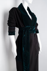Black Pyjama Chic Robe - ZAID FAROUKI