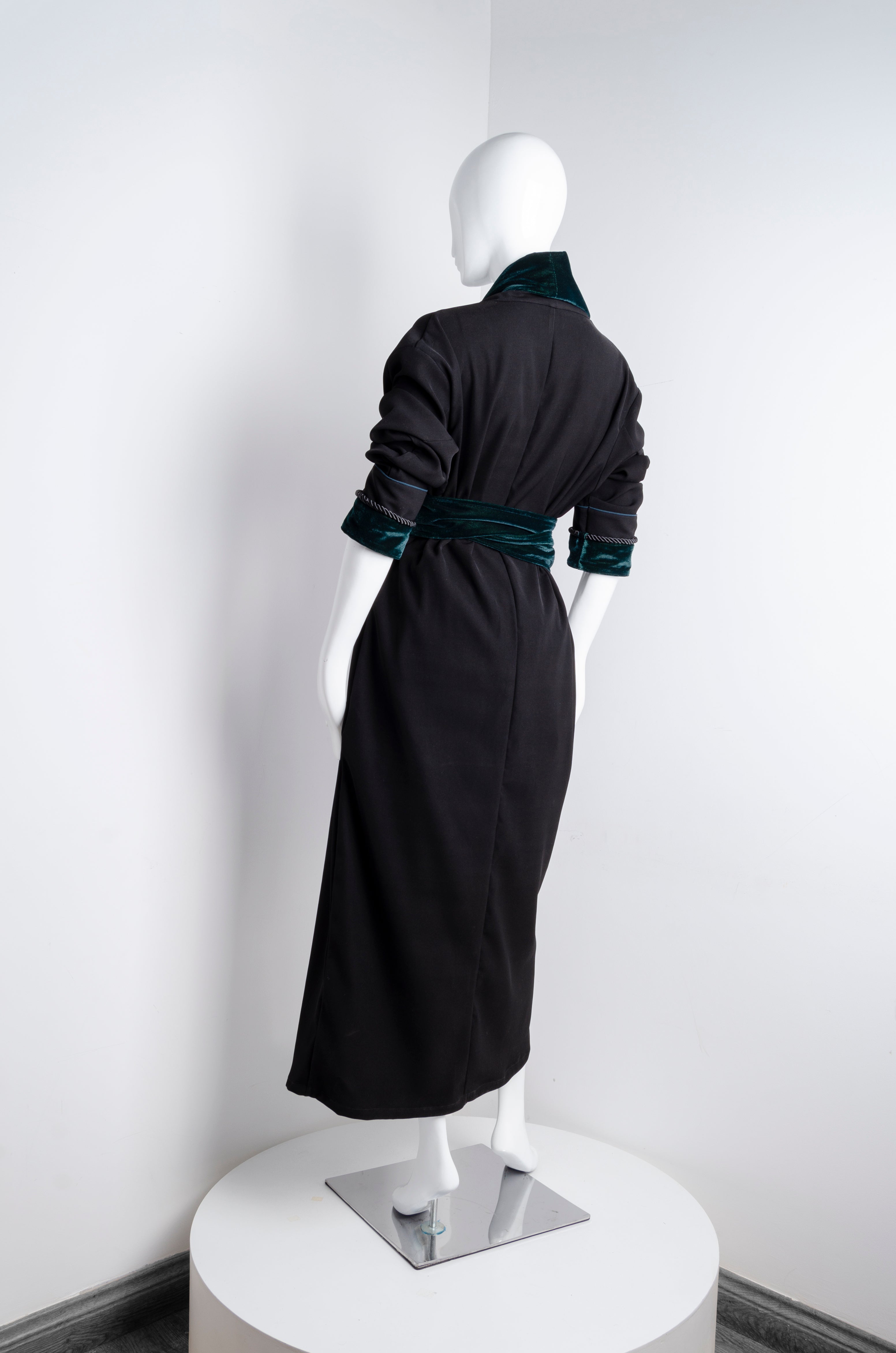 Black Pyjama Chic Robe - ZAID FAROUKI