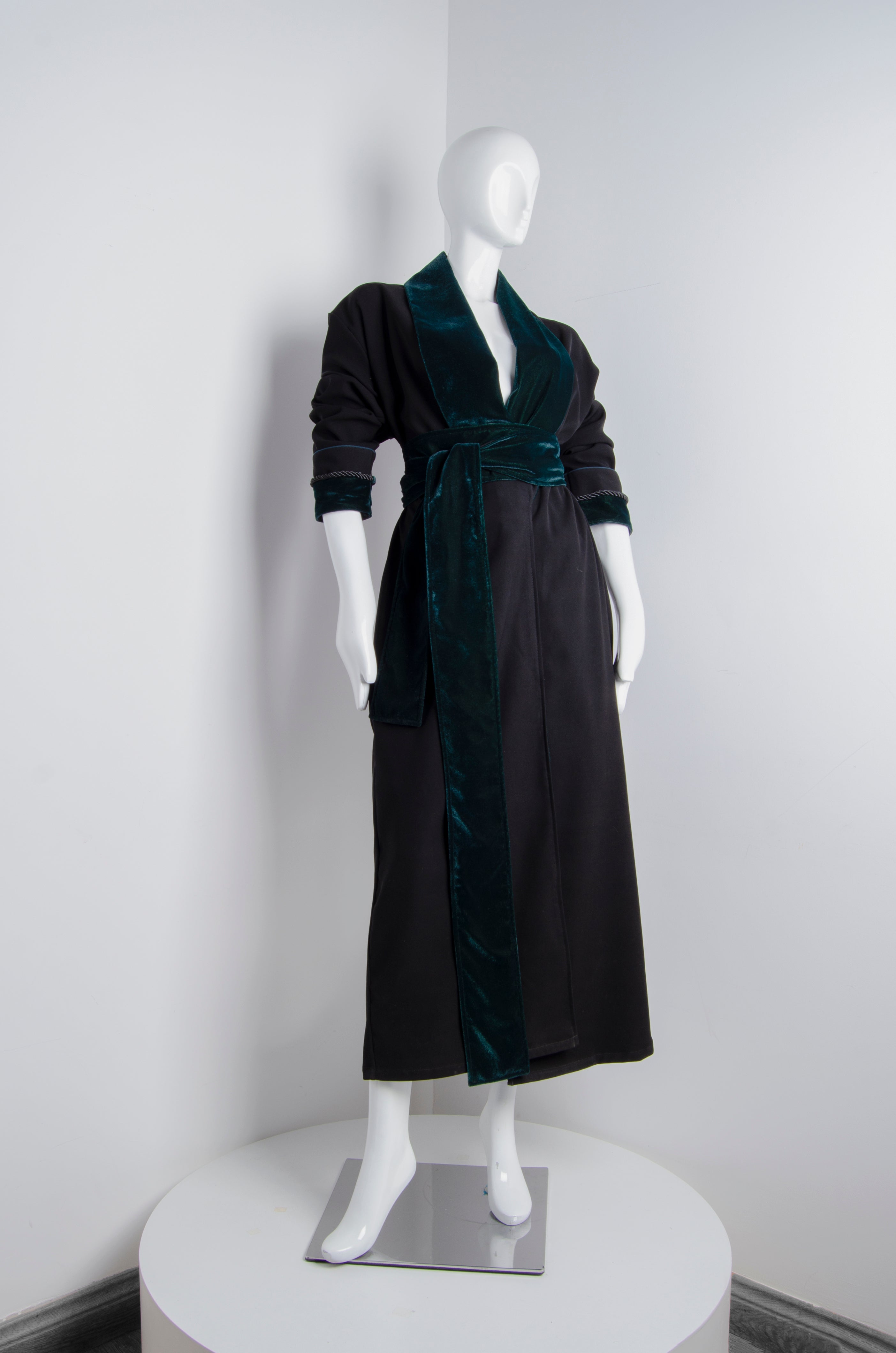 Black Pyjama Chic Robe - ZAID FAROUKI