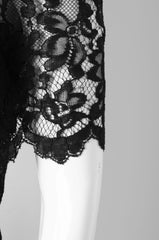Black Embroidered Lace Dress - ZAID FAROUKI