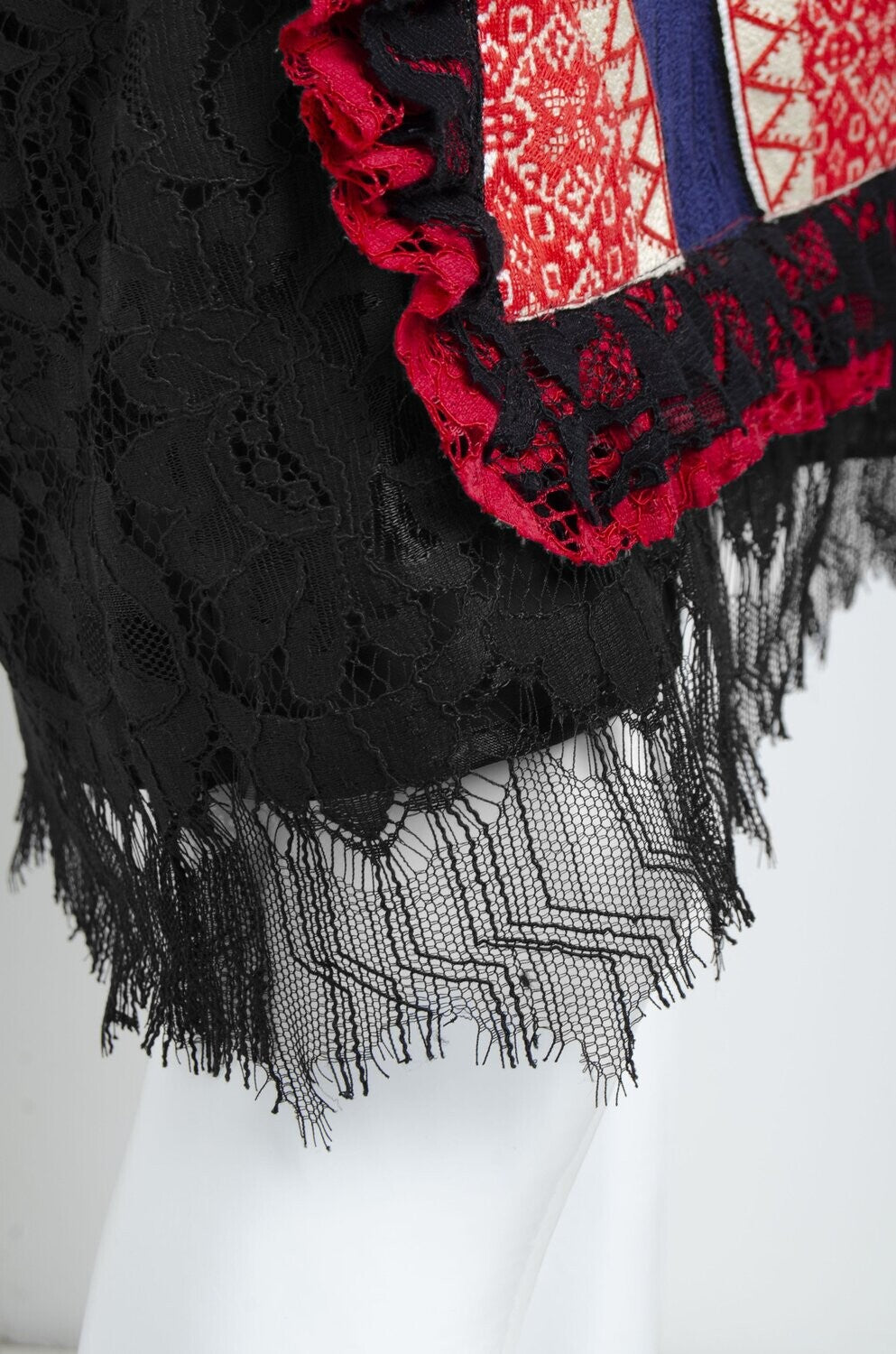 Black Embroidered Lace Dress - ZAID FAROUKI