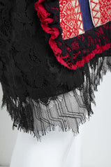 Black Embroidered Lace Dress - ZAID FAROUKI