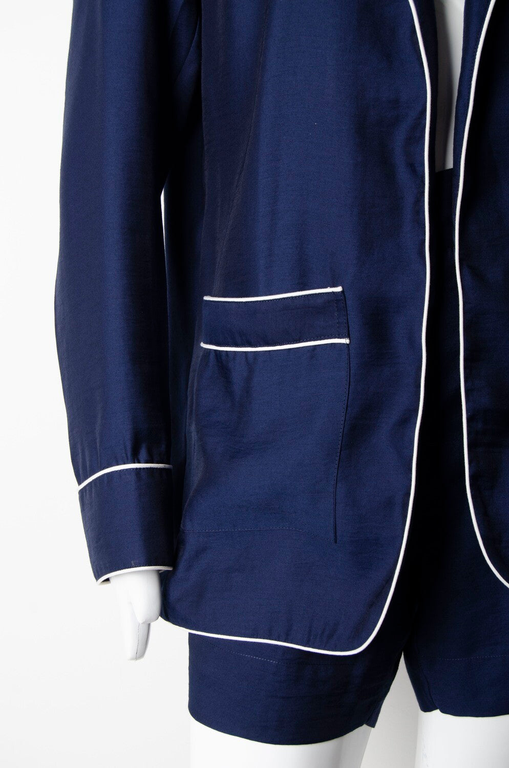 Navy Blue Pyjama Chic Shirt - ZAID FAROUKI
