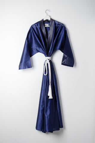Raw Silk Tie Abaya - ZAID FAROUKI